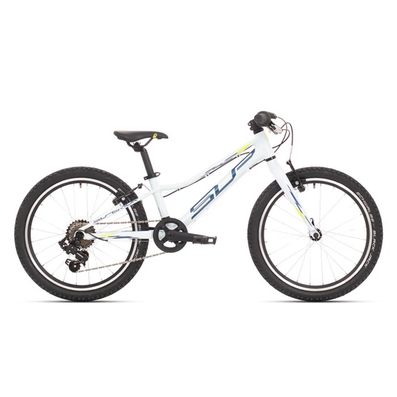Superior Racer XC 20 20"-os gyermek kerékpár [9", fényes fehér/kék/sárga] kerékpáros