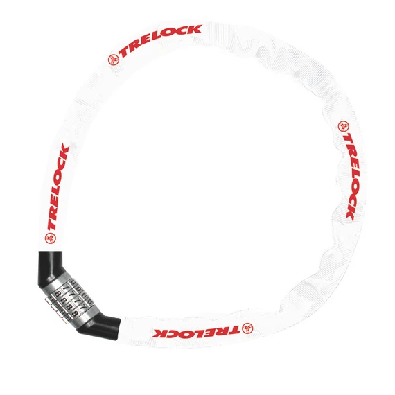 Trelock BC 115 Code számzáras láncos zár [fehér, 60 cm] kerékpáros