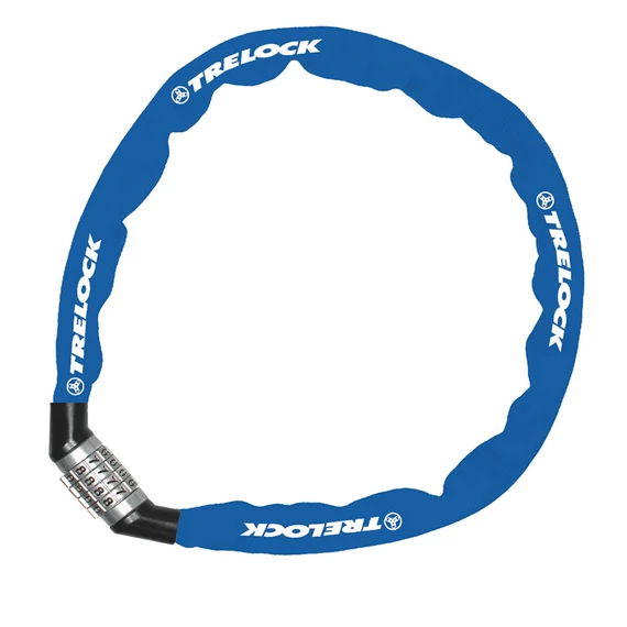 Trelock BC 115 Code számzáras láncos zár [Kék, 60 cm] kerékpáros