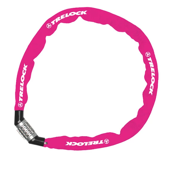 Trelock BC 115 Code számzáras láncos zár [pink, 60 cm] kerékpáros
