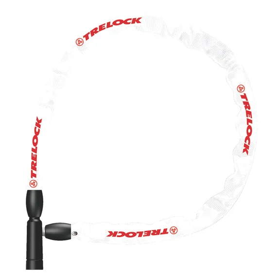 Trelock BC 115 kulcsos láncos zár [fehér, 60 cm] kerékpáros