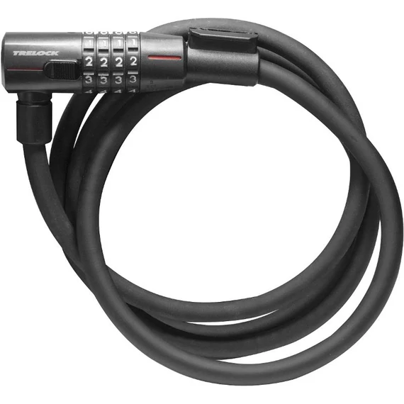 Trelock KS 312 számzáras huzalos zár [fekete, 110 cm] kerékpáros