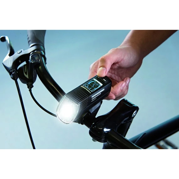 Trelock LS760 I-GO Vision + LS740 Vector Signal akkumulátoros első+hátsó lámpa kerékpáros