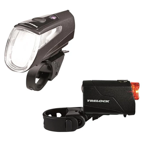 Trelock LS 460 I-GO® POWER / LS 720 akkumulátoros első+hátsó lámpa [fekete] kerékpáros