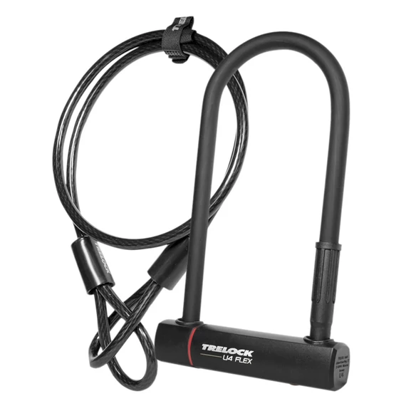 Trelock U4 Flex kulcsos U-lakat [fekete, 230 mm] kerékpáros