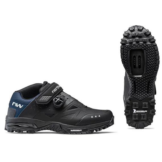 CIPŐ NORTHWAVE All Terrain ENDURO MID 2 46 FEKETE/SÖTÉTKÉK kerékpáros