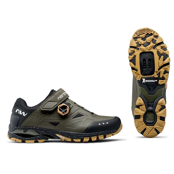Cipő NORTHWAVE All Terrain SPIDER PLUS 3 43 zöld kerékpáros