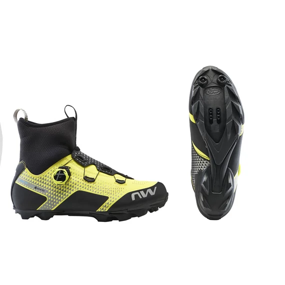 Cipő NORTHWAVE MTB CELSIUS XC ARCTIC GTX, 47 téli, fluo sárga/fekete kerékpáros
