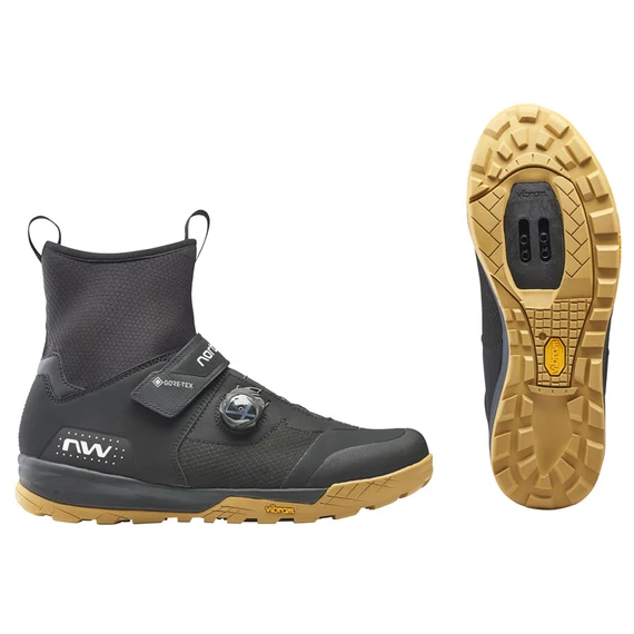 Cipő NORTHWAVE MTB KINGROCK PLUS GTX 44 téli, fekete/méz kerékpáros