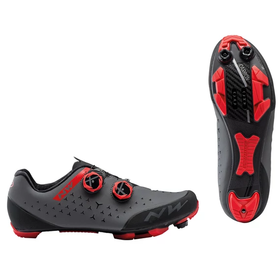 Cipő NORTHWAVE MTB REBEL 2 42 antracit/piros kerékpáros