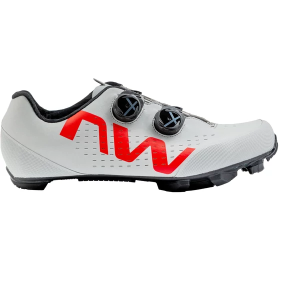 Cipő NORTHWAVE MTB REBEL 3 45,5 SZÜRKE/PIROS kerékpáros