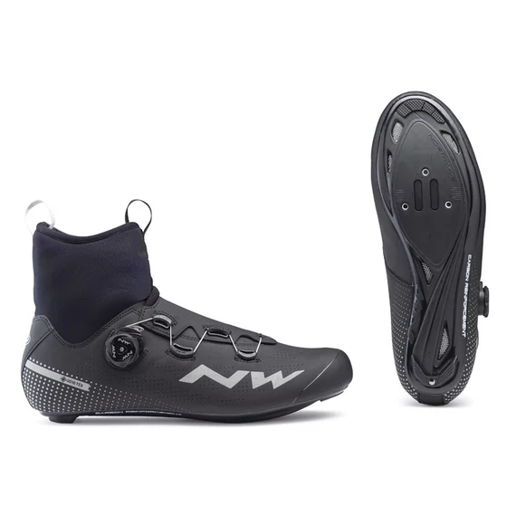 Cipő NORTHWAVE ROAD CELSIUS R GTX 43 téli, fekete kerékpáros