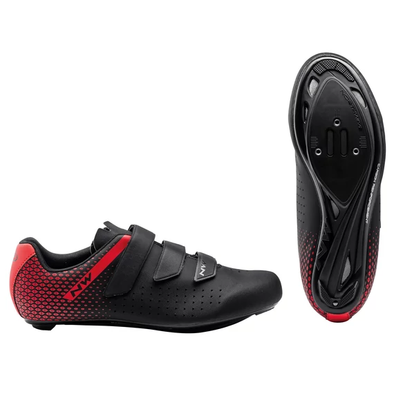 Cipő NORTHWAVE ROAD CORE 2 40,5 fekete/piros kerékpáros