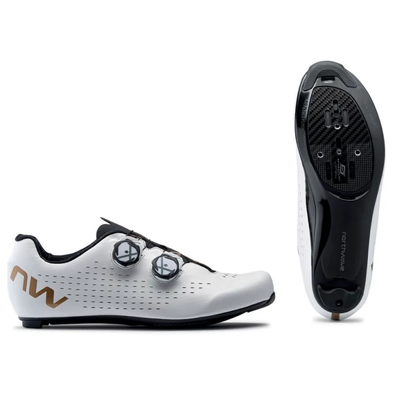 Cipő NORTHWAVE ROAD REVOLUTION 3 fehér/bronz kerékpáros
