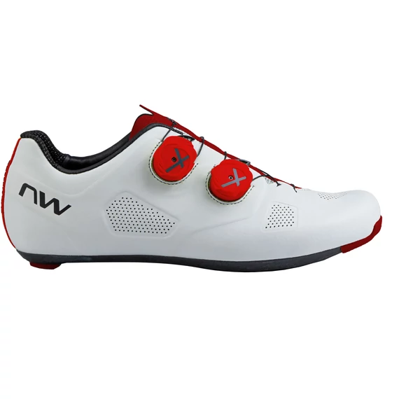 Cipő NORTHWAVE ROAD REVOLUTION FEHÉR/FLUO PIROS kerékpáros
