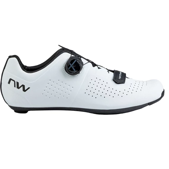 Cipő NORTHWAVE ROAD STORM CARBON 43,5 FEHÉR/FEKETE kerékpáros