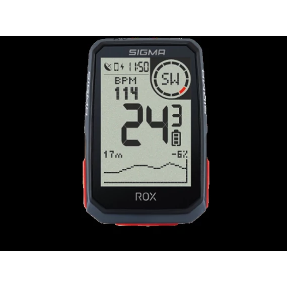 Computer SIGMA ROX 4.0 GPS HR set fekete kerékpáros