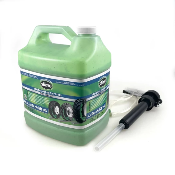 Defektgátló folyadék SLIME tubeless, 3,8l, töltő pumpával (43 kerék) (SDSB-1G/02) - 10206-5 kerékpáros