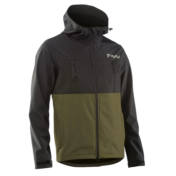 Dzseki NORTHWAVE EASY OUT SOFTSHELL 4XL zöld/fekete kerékpáros