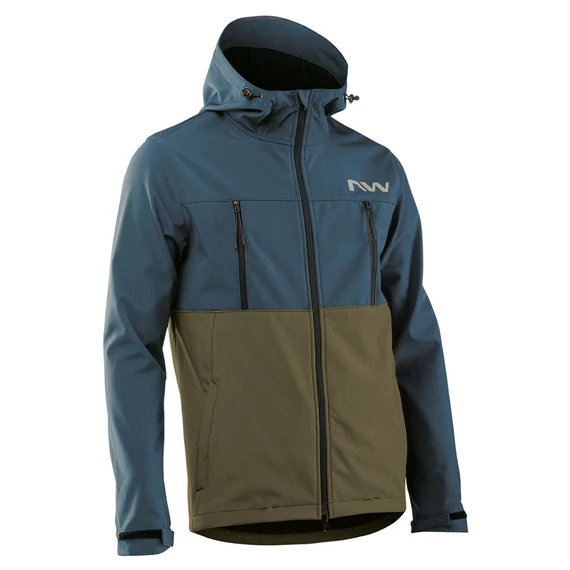 Dzseki NORTHWAVE EASY OUT SOFTSHELL M kék/zöld kerékpáros