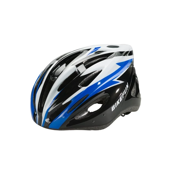 Fejvédő sisak sisak BIKEFUN COBBER S fekete/kék 52-55 cm kerékpáros
