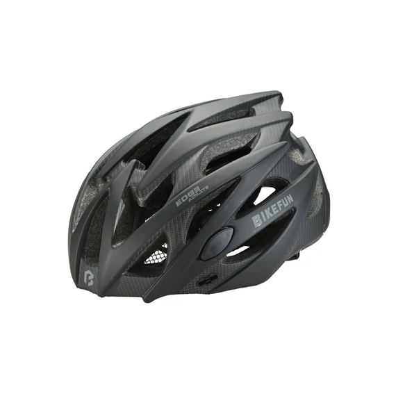 Fejvédő sisak sisak BIKEFUN EDGE M feket/karbon 55-58 cm kerékpáros