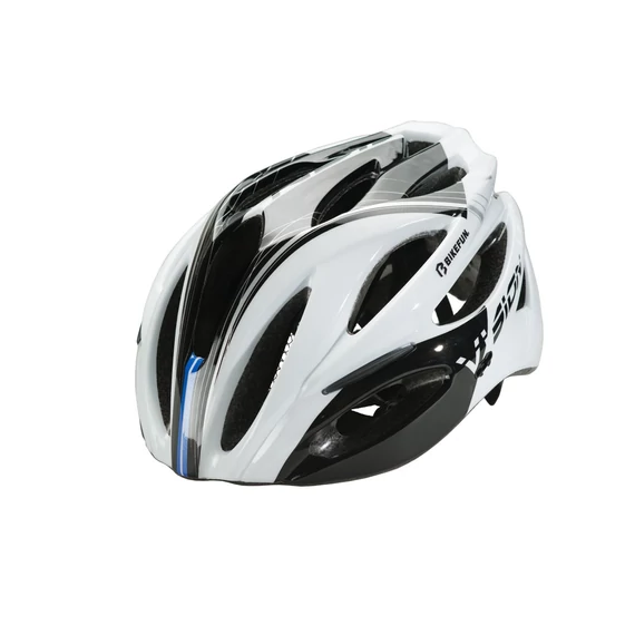 Fejvédő sisak sisak BIKEFUN VISION fehér-fekete - HB18BW kerékpáros