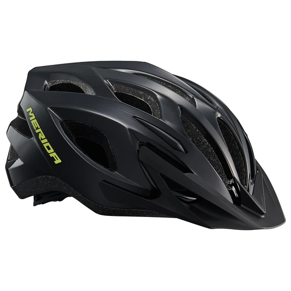 Fejvédő sisak sisak MERIDA CHARGER M fényes fekete/sárga (53-58cm) - 21 szellőző - 8744 kerékpáros