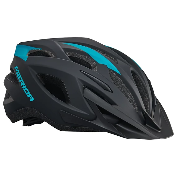 Fejvédő sisak sisak MERIDA CHARGER M matt fekete/kék (53-58cm) - 21 szellőző - 8722 kerékpáros