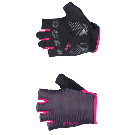 Kesztyű NORTHWAVE ACTIVE WMN NŐI RÖVID XS SÖTÉTSZÜRKE/PINK kerékpáros