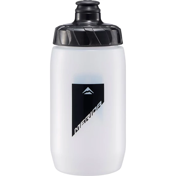 Kulacs MERIDA átlátszó, 500ml (fekete design) - zárókupakkal - 4058 kerékpáros