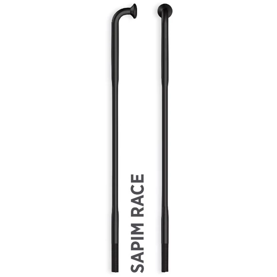 Küllő SAPIM RACE Inox 14G 293mm J-Bend fekete + Polyax réz 14G 12mm fekete kerékpáros