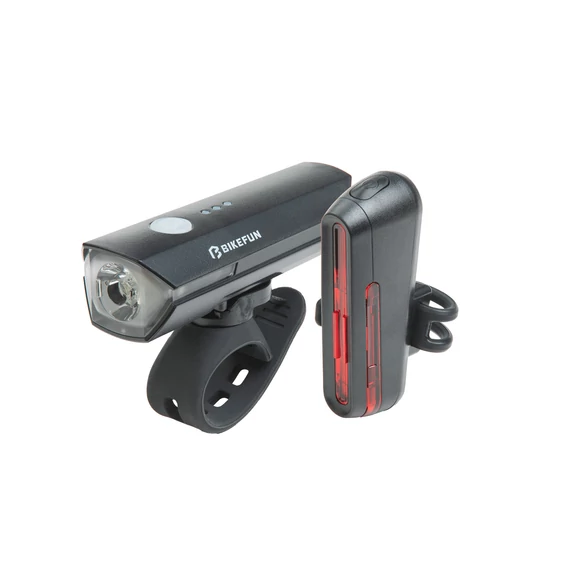 Lámpa BIKEFUN STONE 550 USB szett - JY-7202+6251 kerékpáros