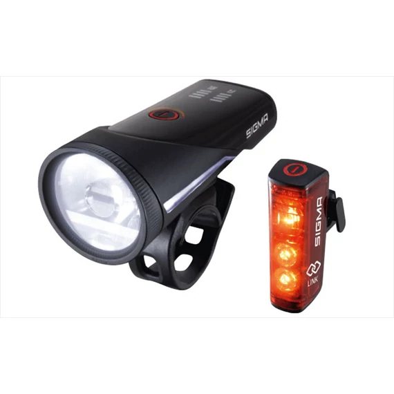 Lámpa SIGMA AURA 100 + BLAZE LINK szett szilikonpántos - 17950 kerékpáros