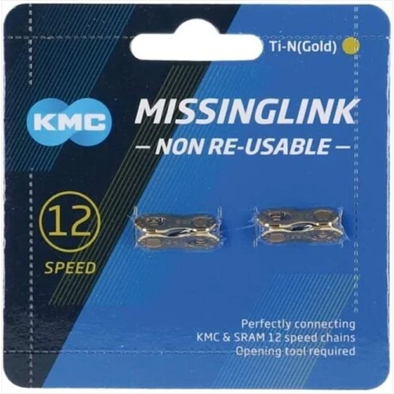 Lánc KMC MISSINGLINK patentszem 11/128 12 speed 2 db/csomag! kerékpáros