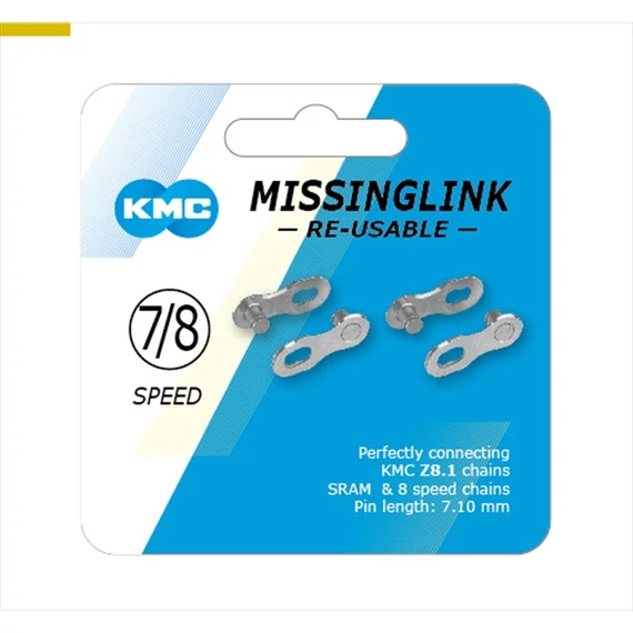 Lánc KMC MISSINGLINK patentszem 3/32 6-7-8 sebességes CL571R kerékpáros