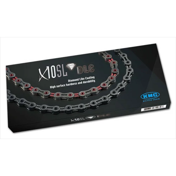Lánc KMC X10 10 sebességes SL DLC 1/2x1/128 116L kerékpáros
