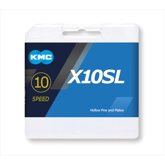 Lánc KMC X10 10 sebességesSL ezüst 1/2x1/128 112L kerékpáros
