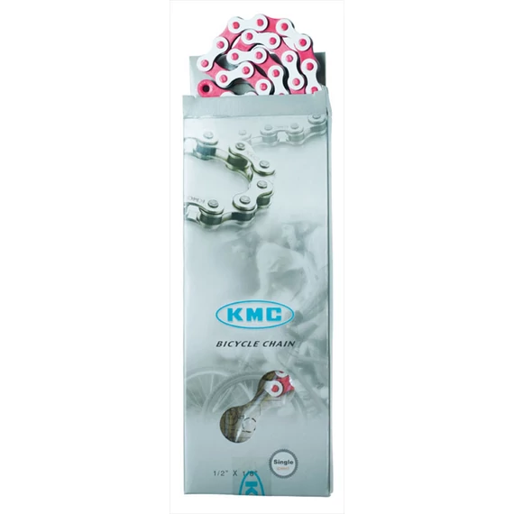 Lánc KMC Z510H fehér/pink kerékpáros
