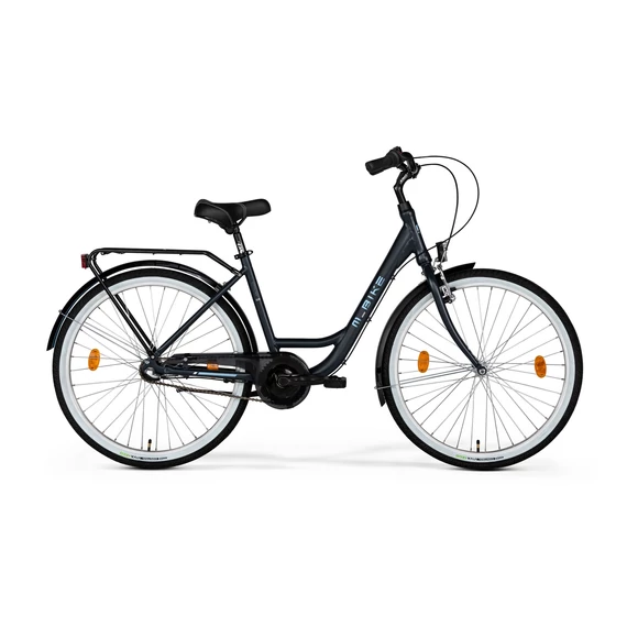 M-BIKE CITYLINE 328 selyem szürke/kék kerékpáros