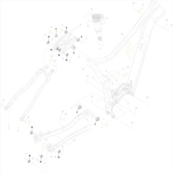 Merida Váz Hardware KIT ebike fully 2017-2020 kerékpáros