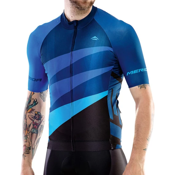 Mez MERIDA CX DESIGN PRO rövid 422 3XL kék fekete végig cipzár - 740703-422 kerékpáros