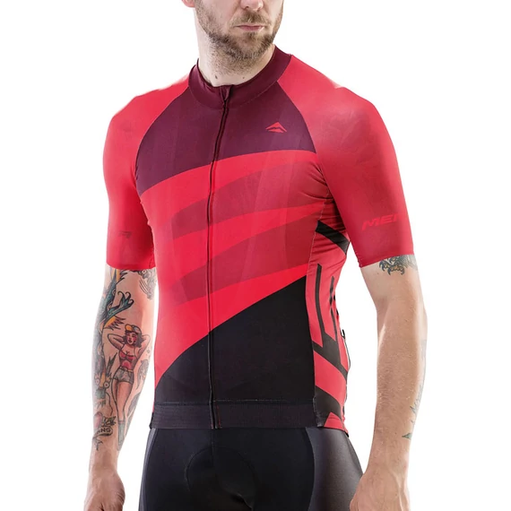 Mez MERIDA CX DESIGN rövid 422 S PIROS fekete végig cipzár - 15512T0422 kerékpáros