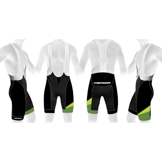 Nadrág MERIDA CX DESIGN rövid FEKETE/ZÖLD - KANTÁROS - 740566-1015 kerékpáros