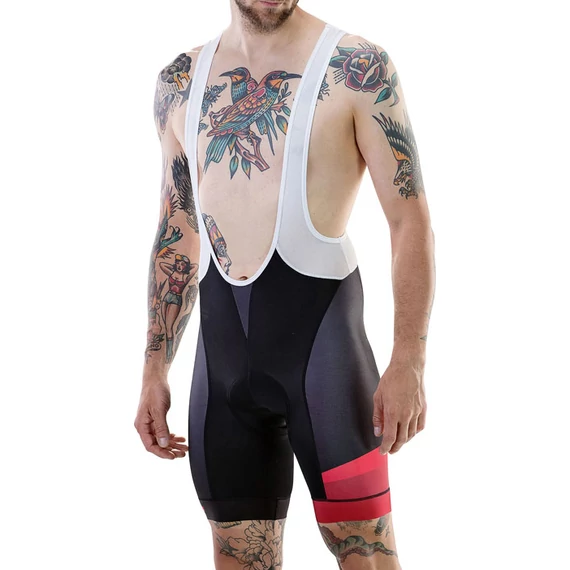 Nadrág MERIDA CX DESIGN rövid kantáros fekete/piros - 740566-422R kerékpáros