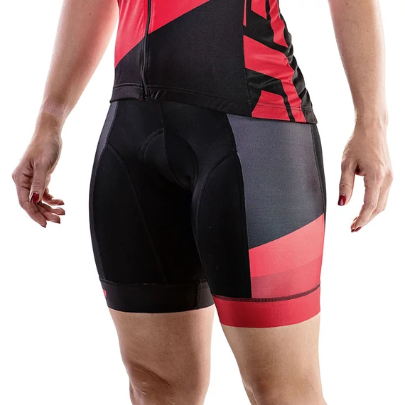 Nadrág MERIDA CX DESIGN rövid NŐI 422 S PIROS - kantár nélkül - 740522-422 kerékpáros