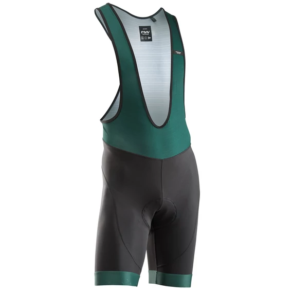 NADRÁG NORTHWAVE ACTIVE EVO RÖVID XXL KANTÁROS, FEKETE/PETRÓLEUM ZÖLD kerékpáros