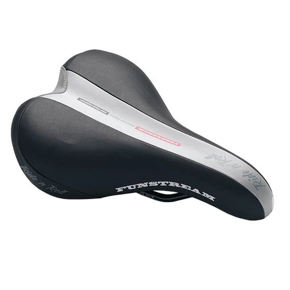 Nyereg BIKEFUN FIRENZE női fekete/ezüst - VL-4098 kerékpáros
