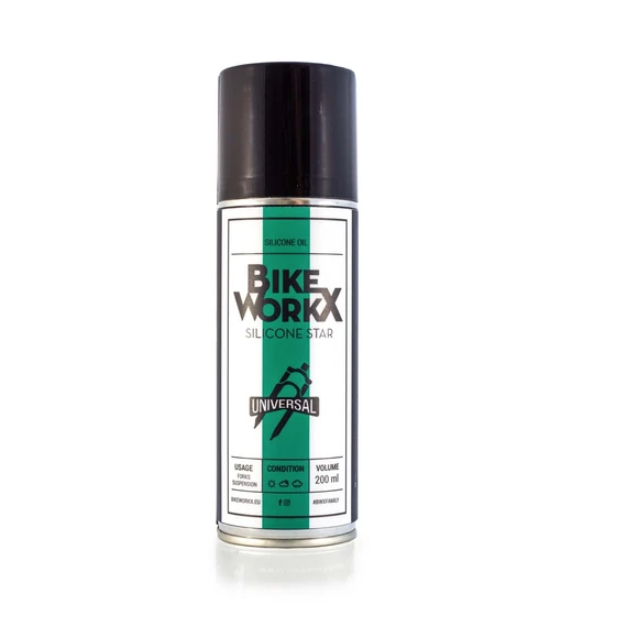 Olaj BIKEWORKX SILICONE STAR Spray 200 ml - SILICONE/200 kerékpáros