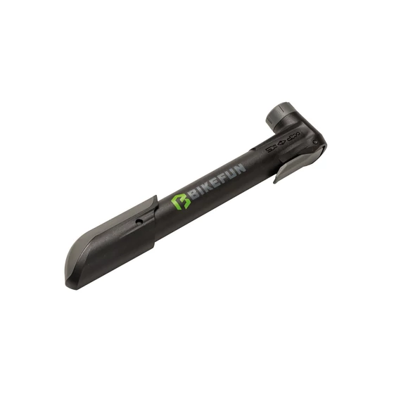 Pumpa BIKEFUN BORA mini plastic, fekete - GP-04CP kerékpáros